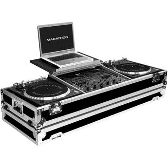 Marathon Flight Road Case Fits 2-Turntables, Battle Style with 19" Mixer