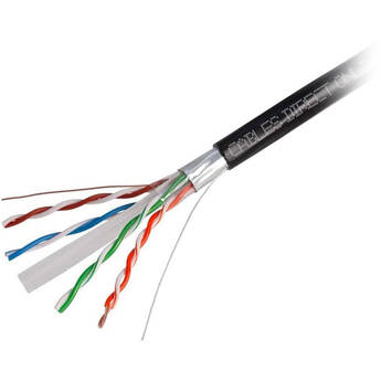 SatMaximum Cat 6 FTP Direct-Burial Outdoor Bulk Ethernet Cable (1000', Black)