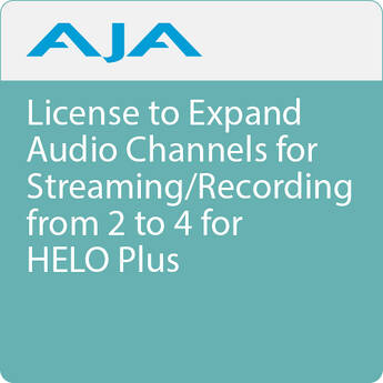 AJA License to Expand Audio Channels for Streaming/Recording from 2 to 4 for HELO Plus