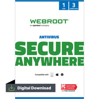Webroot AntiVirus (3 Devices, 1 Year)