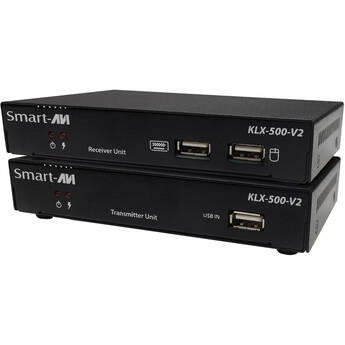 Smart-AVI KLX-500-V2 DVI-D over Cat5e/6 KVM Point-to-Point Extender with Audio