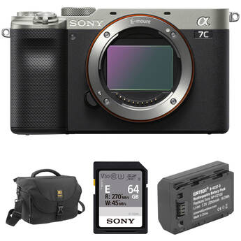 Sony a7C Mirrorless Camera with Accessories Kit (Silver)