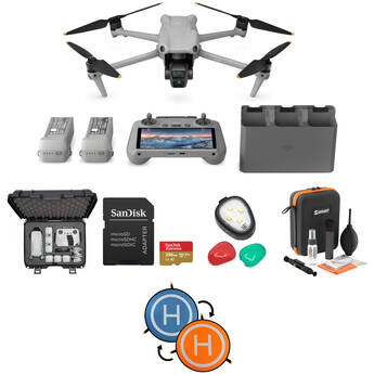 DJI Air 3 Drone Fly More Combo with RC 2, Nanuk 920 Case & 256GB Memory Kit