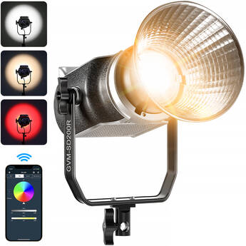 GVM SD200R RGB & Bi-Color LED Studio Video Spotlight 