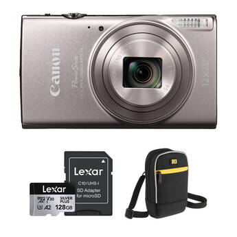 Canon PowerShot ELPH 360 HS A Camera with Complete Starter Bundle (Silver)
