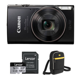 Canon PowerShot ELPH 360 HS A Camera with Complete Starter Bundle (Black)