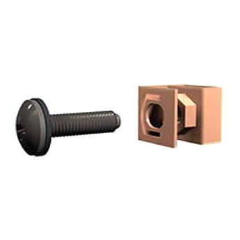 Winsted G8054 Panel Bolts and Clips with Captive Nuts (50-Pack Black)