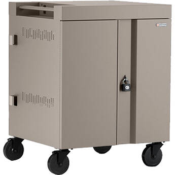 Bretford CUBE 32-Device Charging Cart (USB Type-C Pre-Wired Padlock Champagne)