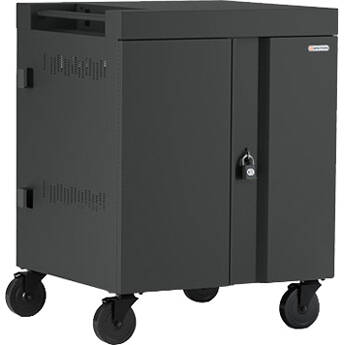 Bretford CUBE 32-Device Charging Cart (USB Type-C Pre-Wired Key Lock Charcoal)