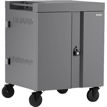 Bretford CUBE 32-Device Charging Cart (USB Type-C Pre-Wired Padlock Platinum)