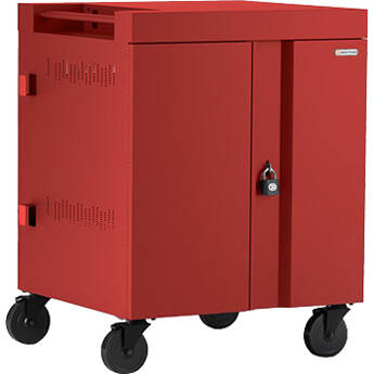 Bretford CUBE 32-Device Charging Cart (USB Type-C Pre-Wired Padlock Red)