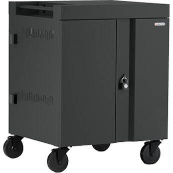 Bretford CUBE 36-Device Charging Cart (USB Type-C Pre-Wired Padlock Charcoal)
