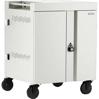 Bretford CUBE 36-Device Charging Cart (USB Type-C Pre-Wired Padlock Concrete)
