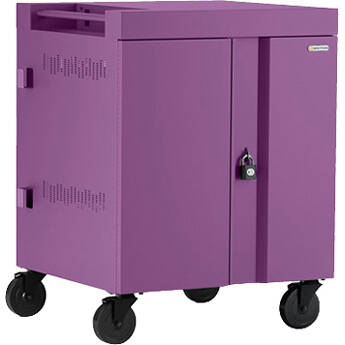 Bretford CUBE 36-Device Charging Cart (USB Type-C Pre-Wired Padlock Orchid)