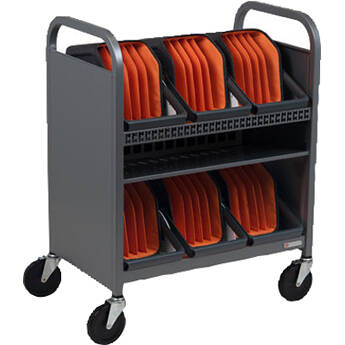 Bretford CUBE Transport Cart with Caddies (Standard AC Outlets Platinum)