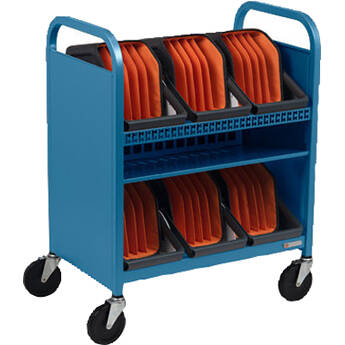 Bretford CUBE Transport Cart with Caddies (Standard AC Outlets Sky)