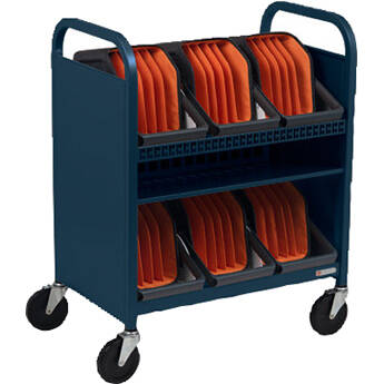 Bretford CUBE Transport Cart with Caddies (Standard AC Outlets Topaz)