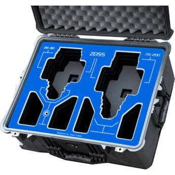 Jason Cases Zeiss 28 to 80mm and 70 to 200mm CZ.2 Lens Case (Blue Overlay)