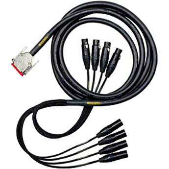 Marshall Electronics DB25 to 4 XLR Male & 4 XLR Female 8-Channel Digital AES Cable (5')