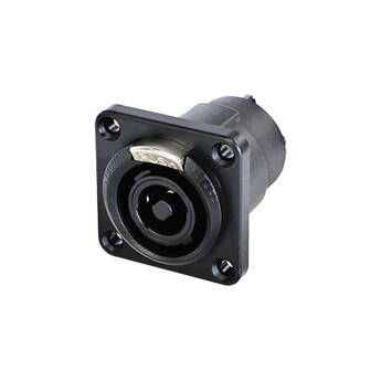 Whirlwind Neutrik speakON 4-Pole Female Chassis Metal Connector (Black)