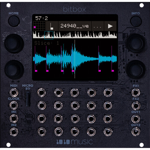 1010music bitbox mk2 Intuitive Sampling Module for Eurorack (26 HP Black)