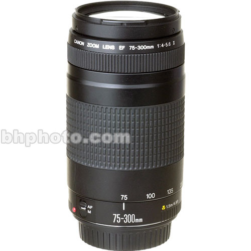 Used Canon Zoom Telephoto 75 300mm F 4 5 6 Ii Ef C2191 B H