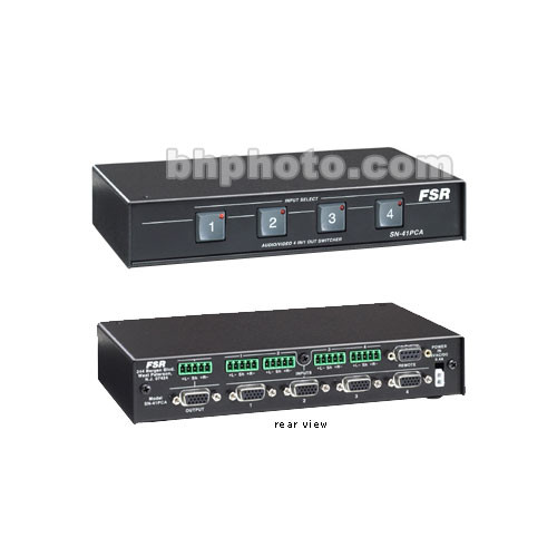 Fsr Sn 4100a 4x1 Vga Switcher With Stereo Audio Sn 4100a B H