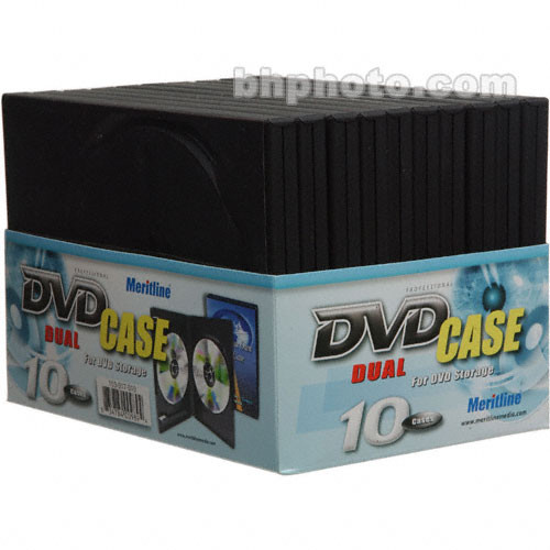 Merit Line Black Dual Dvd Case 10 153046 B H Photo Video
