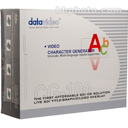 Datavideo Cg 100 Character Generator Software Cg 100 B H Photo