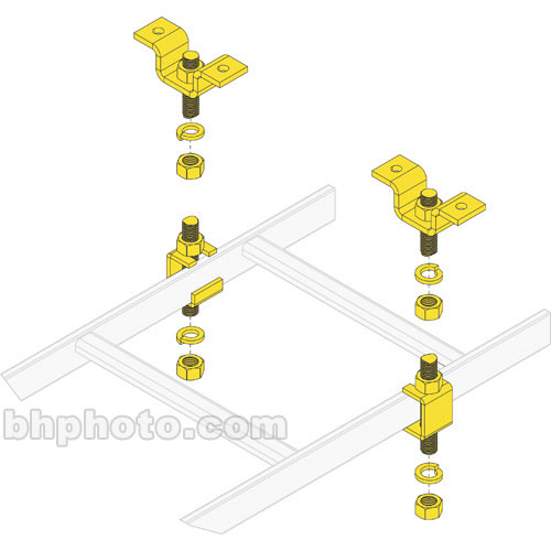 Middle Atlantic Clh 5 8chk Slotted Ladder Support Clh 5 8chk B H