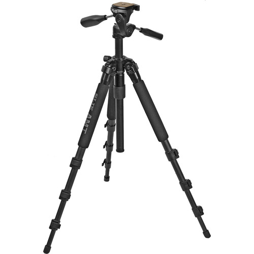 Slik Pro 340DX Tripod (Black) with 3-Way Pan/Tilt Head
