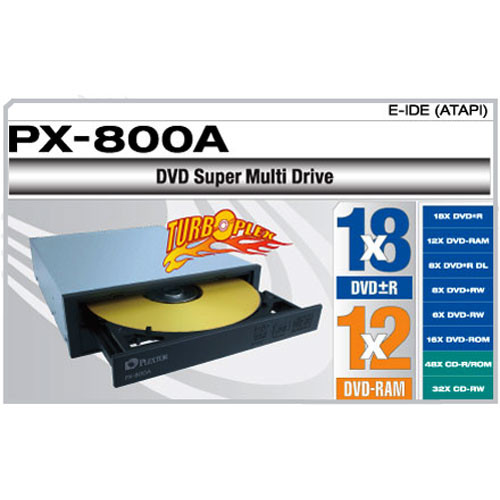 Plextor Px 800a Internal Pata 18x Supermulti Dvd Px 800a Sw Bl