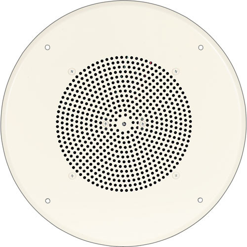 Bogen Communications Ceiling Speaker Assembly With S86 8 Cone Recessed Volume Control Screw Terminal Bridge Off White