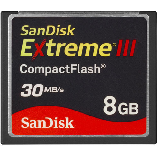 Sandisk 8gb Extreme Iii Compactflash Card Sdcfx3 008g A31 B H