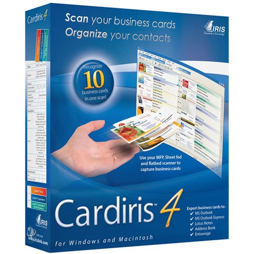 Iris Cardiris Pro 4 Business Card Scanning Software Usoa373 B H