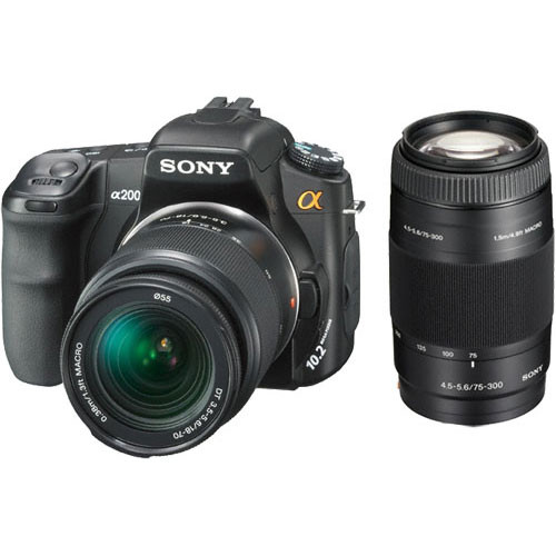 Sony Alpha Dslr 00 Slr Digital Camera With Sony Dslra0w B H