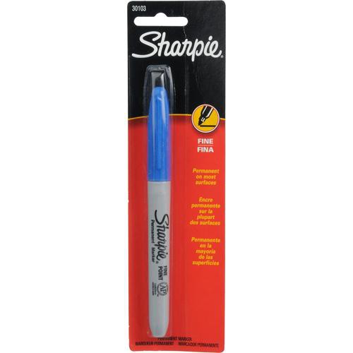 blue permanent marker pens