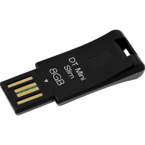 Kingston 8gb Datatraveler Mini Slim Flash Drive Black Dtms 8gb