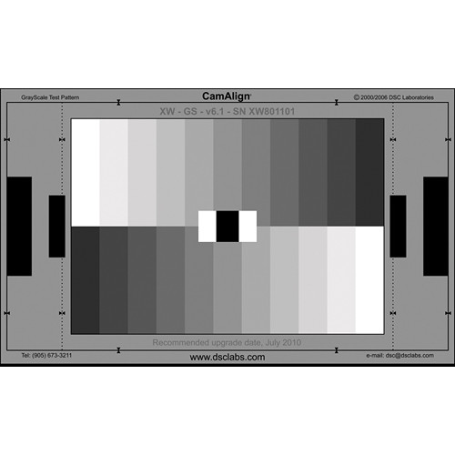 DSC Labs GrayScale Maxi CamAlign Chip Chart