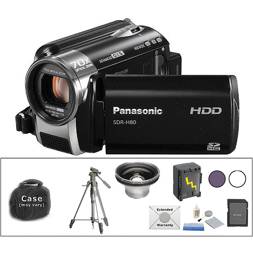 Panasonic Sdr H80 Standard Definition Camcorder Advanced Kit