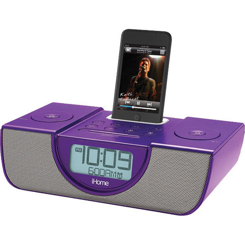Ihome Ip42pvc Dual Alarm Fm Clock Radio For Your Ip42u B H Photo - Purple Alarm Clock Radio Ihome Ip42pvc Dual Alarm Fm Clock Radio For Your Ip42u B H Photo - Purple Alarm Clock Radio