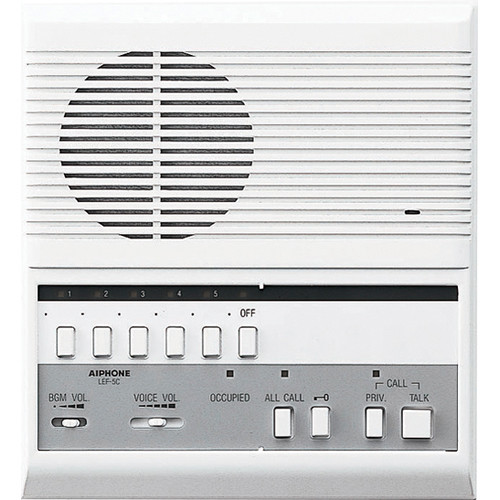 Aiphone Lef 5c 5 Call Semi Flush Mount Master Stati Lef 5c B H