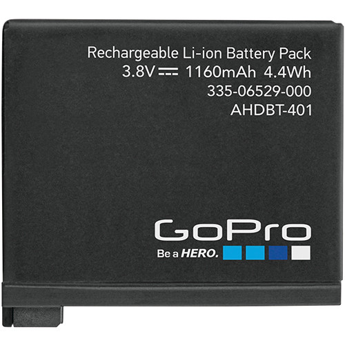 Gopro Rechargeable Battery For Hero4 Ahdbt 401 B H Photo Video