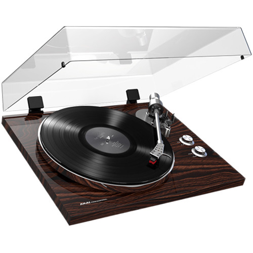 akai turntable with speakers