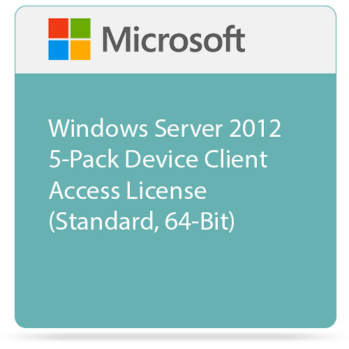 Microsoft Windows Server 2012 5 Pack Device Client R18 04092 B H