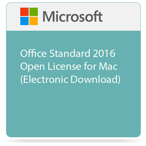 Microsoft Office Standard 16 Open License For Mac 3yf