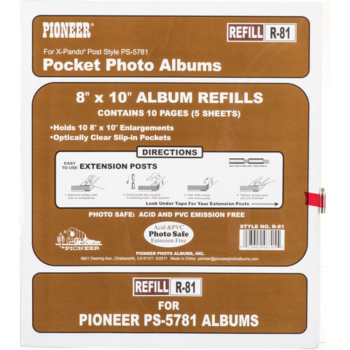 Pioneer Photo Albums R81 Refill Pages For Ps 5781 Photo Album 5 Pack - 