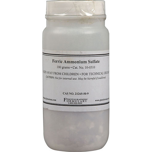 Photographers Formulary Ferric Ammonium Sulfate 10 0510 100g