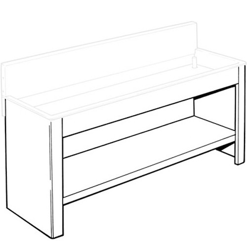 Arkay Steel Stand And Shelf Set For 30x96 Est3096 B H