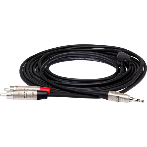 HOSA Technology Stereo Breakout 3.5 mm TRS to Dual RCA 6 ft